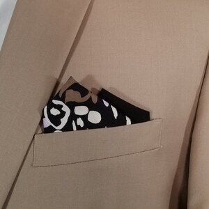 NEW - Contrasting Color 100% Cotton Pre-Folded Pocket Square Handkerchief Insert
